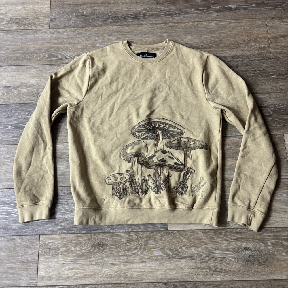 Blind Rooster Sweatshirt Men/Unisex Sz M Mushroom Embroidered Shroom Trippy